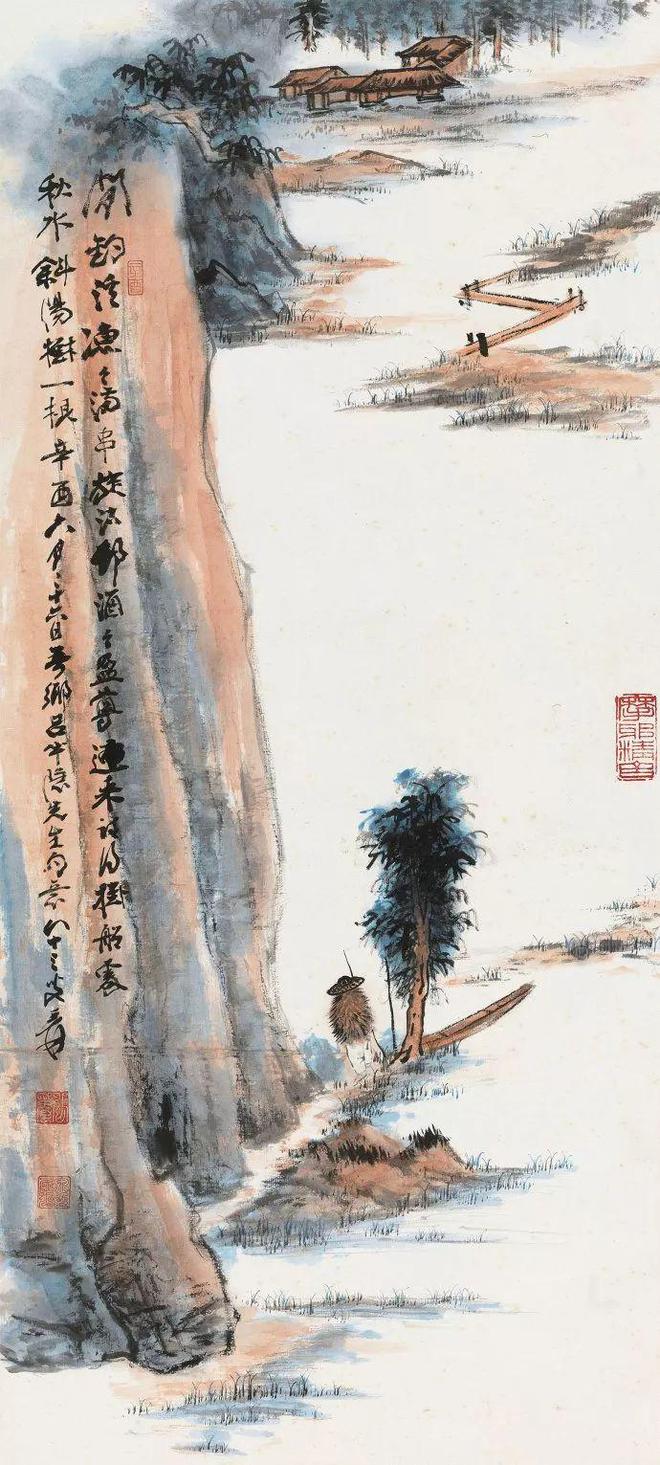 张大千：中国画是以线条的起伏转折表现阴阳背向，以色来衬光-yeeyi