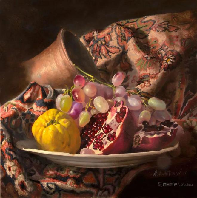 超写实古典静物花卉，俄罗斯画家安东诺夫作品！-yeeyi