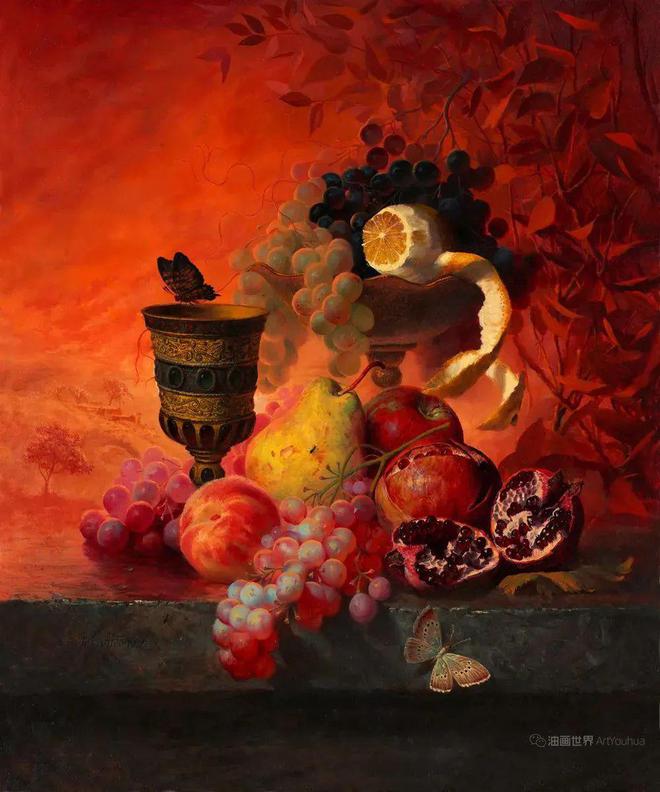 超写实古典静物花卉，俄罗斯画家安东诺夫作品！-yeeyi