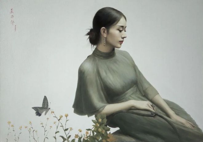 無落款 裸婦 中国美人画 油彩 装饰画无框画人体油画睡美人画芯油画艺术微喷