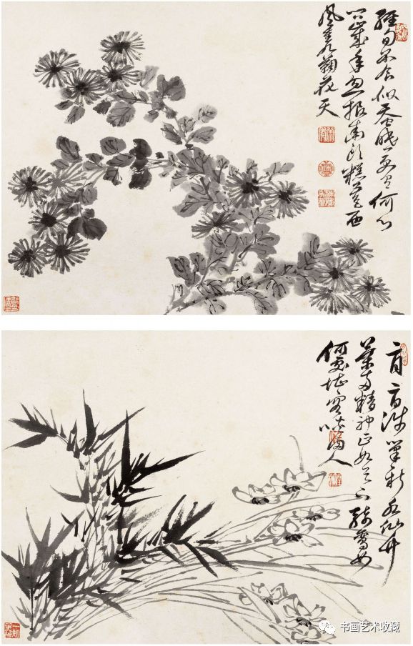 国画名家：陈半丁《 花卉册页》-yeeyi