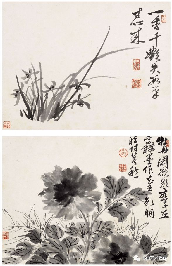 国画名家：陈半丁《 花卉册页》-yeeyi